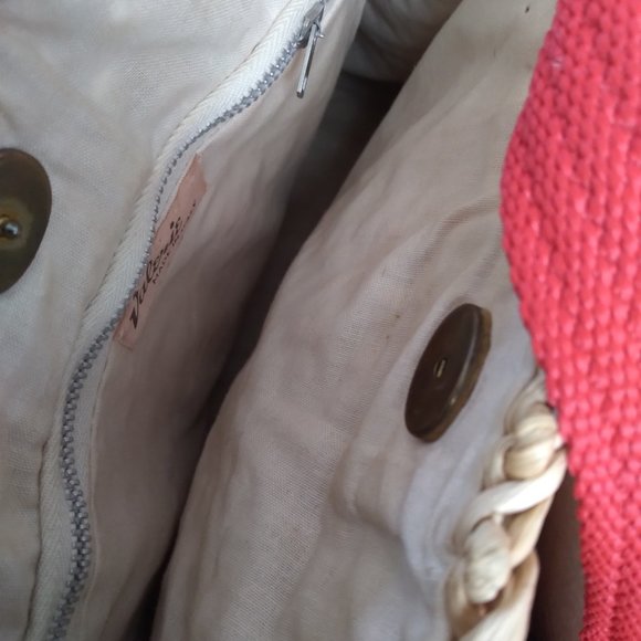 Vintage Valerie Stevens Straw Handbag with Tassels | 16"x10" - Picture 6 of 6